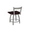 Holland Bar Stool Co 18" Low Back Swivel Vanity Stool, Nickel Finish, Dark Cherry Maple Seat 82118ANDCMpl - alternate 3
